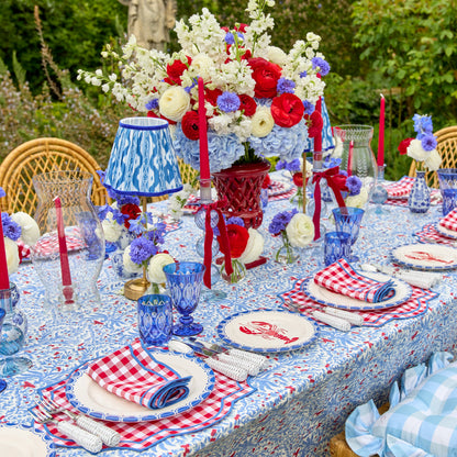 Camille Azure Red Ribboned Candlescape