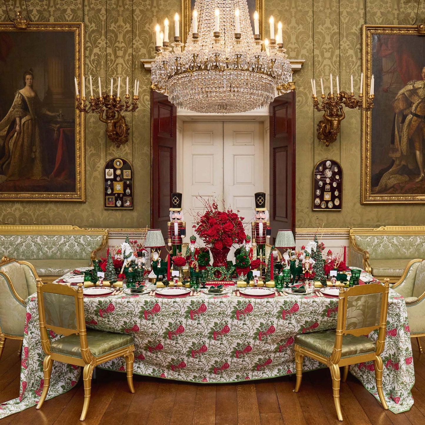 Berry Red Katherine Placemats & Napkins (Set of 4)