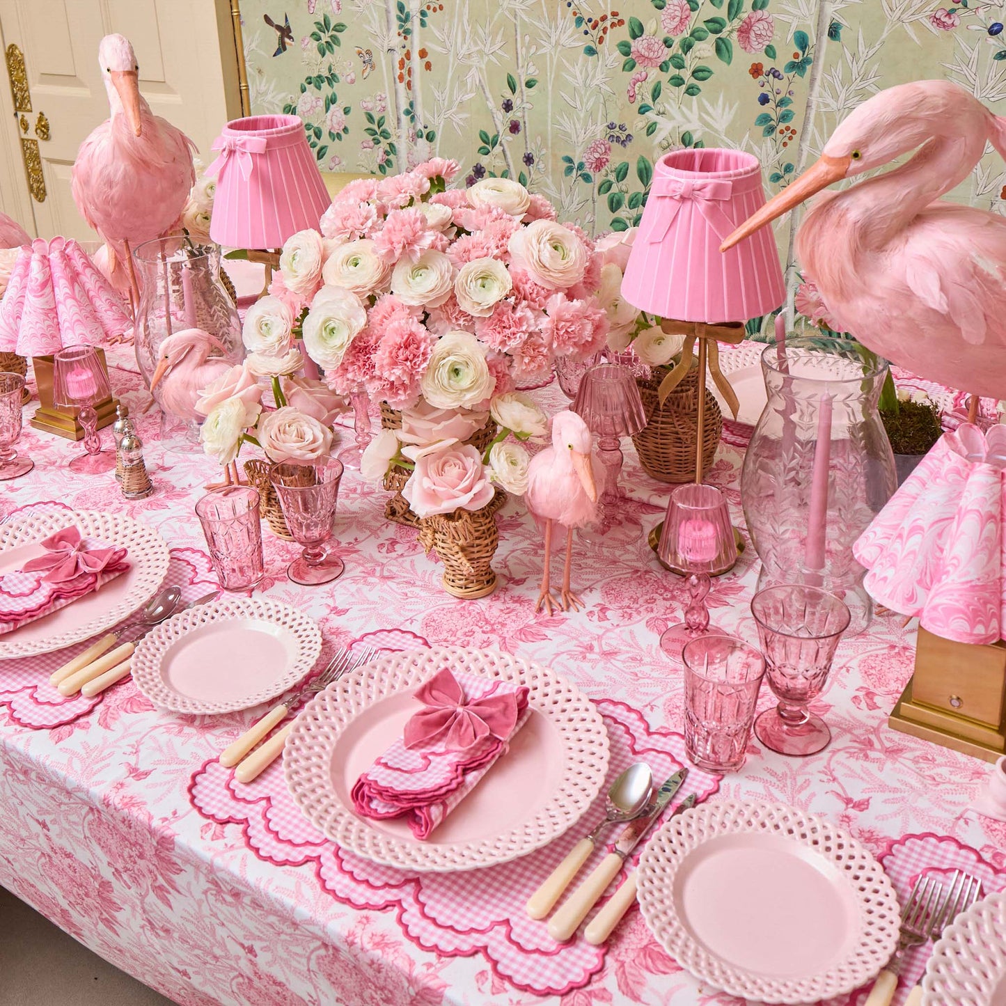 Petal Pink Lady Isabella's Garden Tablecloth