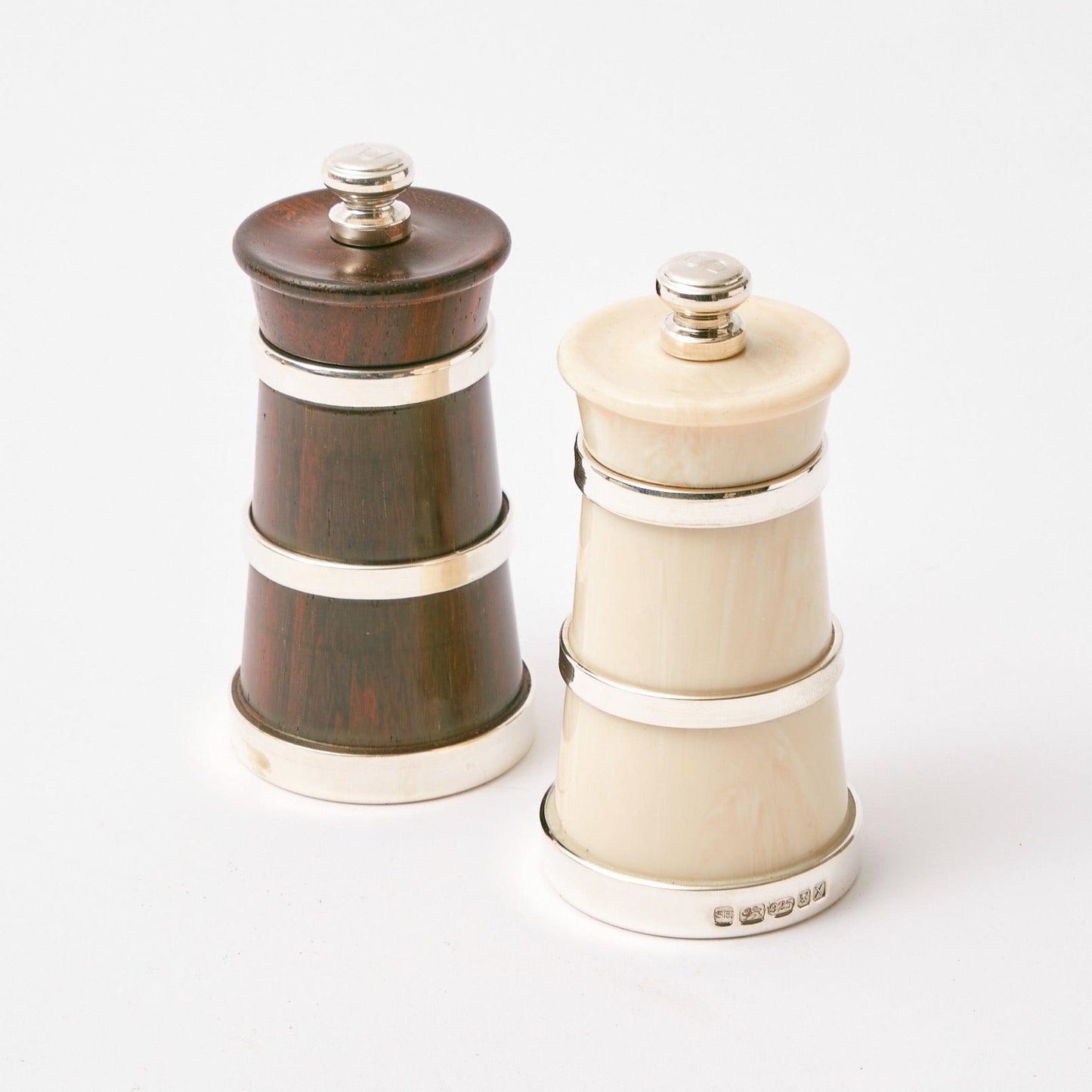 Ivorine & Rosewood Salt & Pepper Set