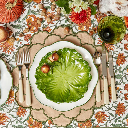 Sand & Green Lily Placemats (Set of 4)