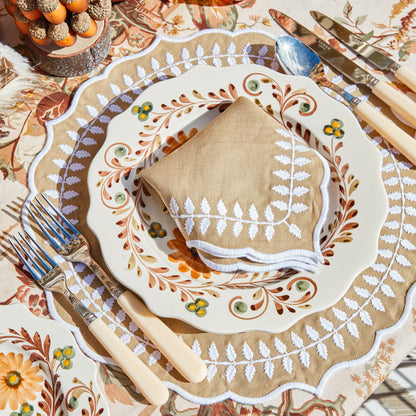 Natural Laurel Placemats & Napkins (Set of 4)