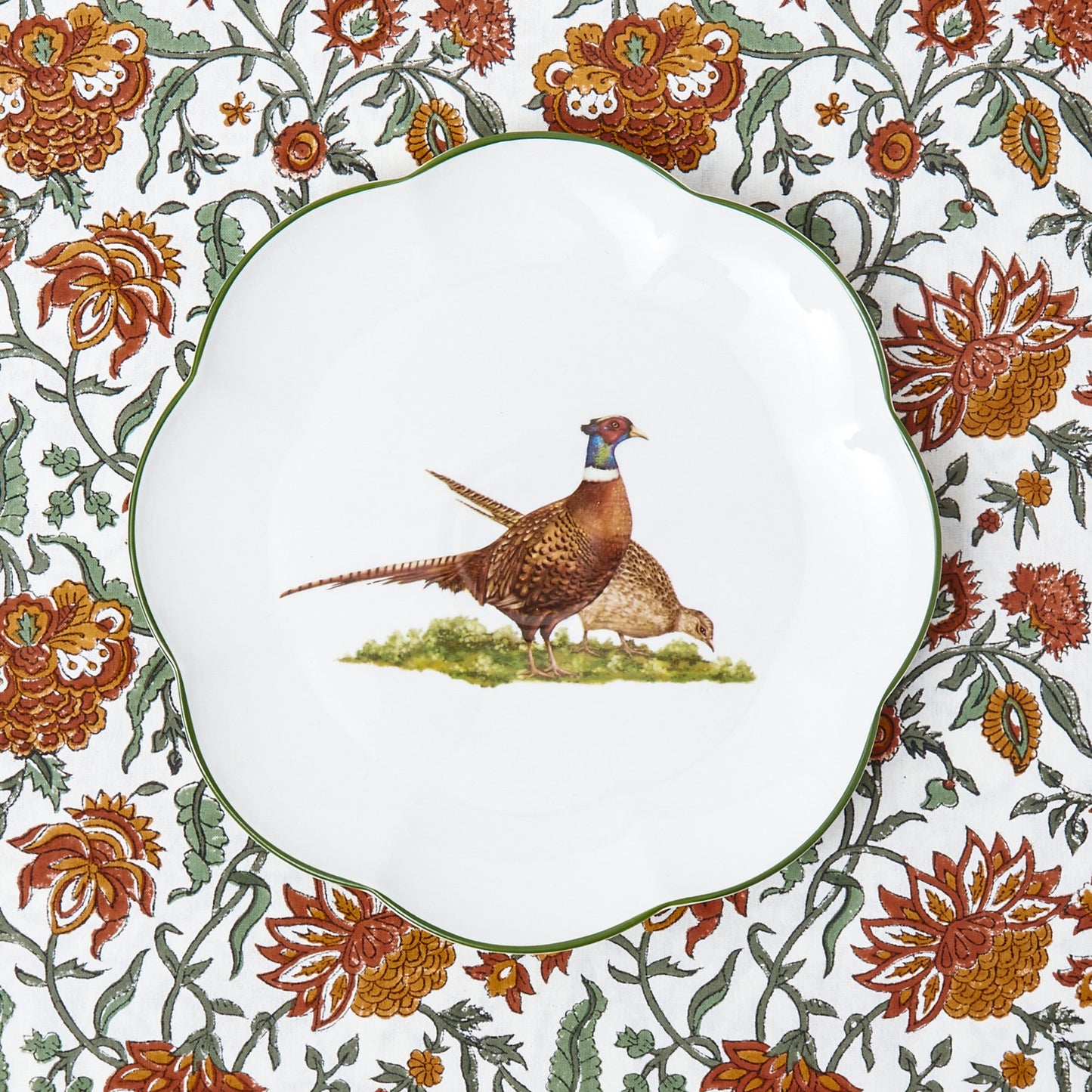 Scalloped Pheasant Starter Plate