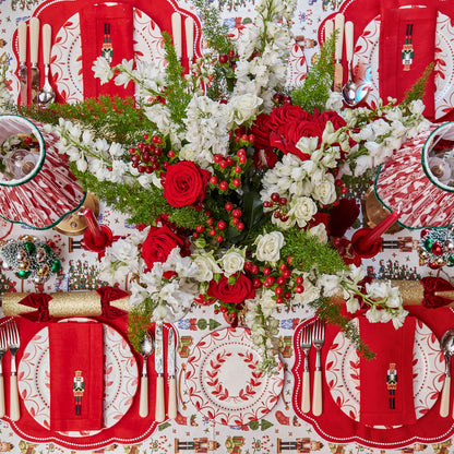 Red Eloise Linen Placemats (Set of 4)