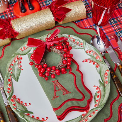 Green & Red Katherine Napkins (Set of 4)