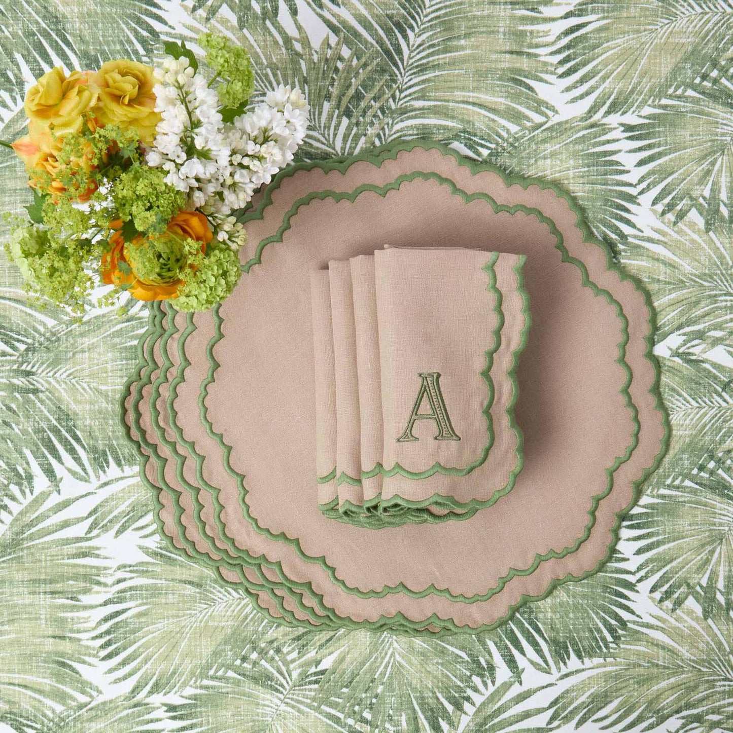 Green Palm Tablecloth