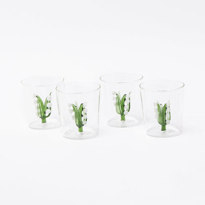Lily of the Valley Glasses (Set of 4)