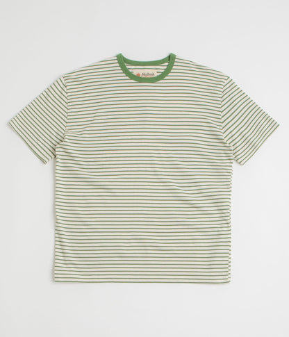Mollusk Striped Heavy T-Shirt - Natural / Green