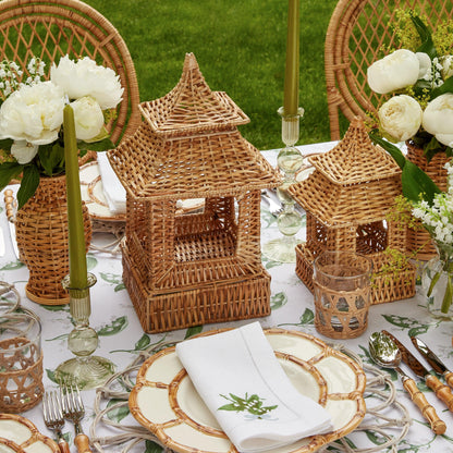 Natural Rattan Pagoda Decoration Set