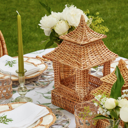 Natural Rattan Pagoda Decoration Set