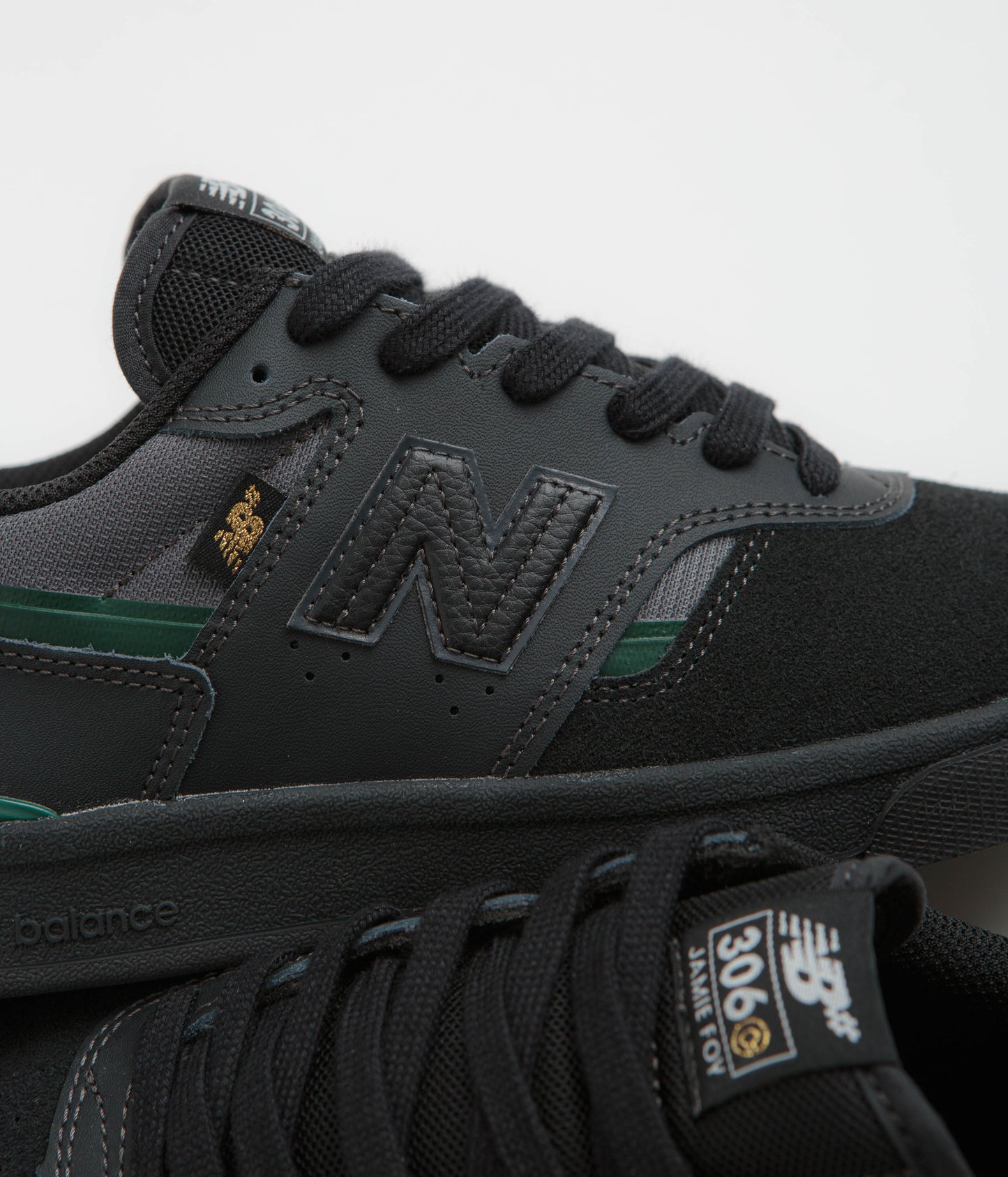 New Balance Numeric 306C Jamie Foy Shoes - Black / Black