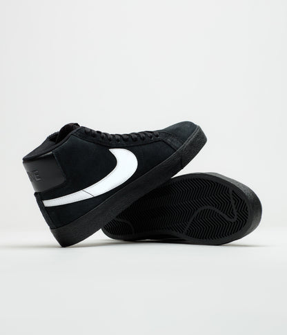 Nike SB Blazer Mid Shoes - Black / White - Black - Black