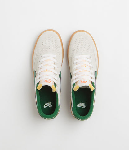 Nike SB Heritage Vulc Shoes - Sail / Gorge Green - Sail - Safety Orange