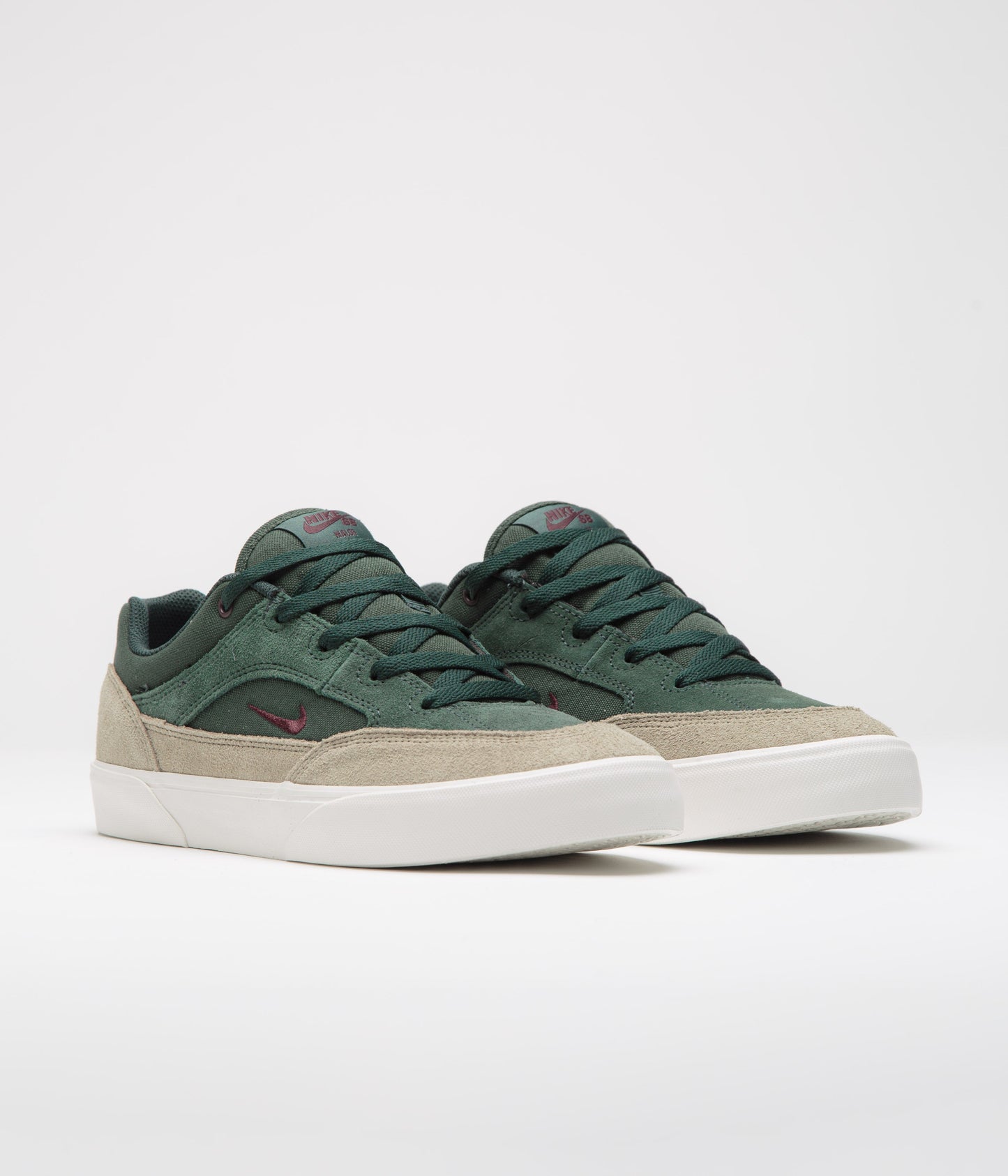 Nike SB Malor Shoes - Seaweed / Burgundy Crush - Khaki - Phantom