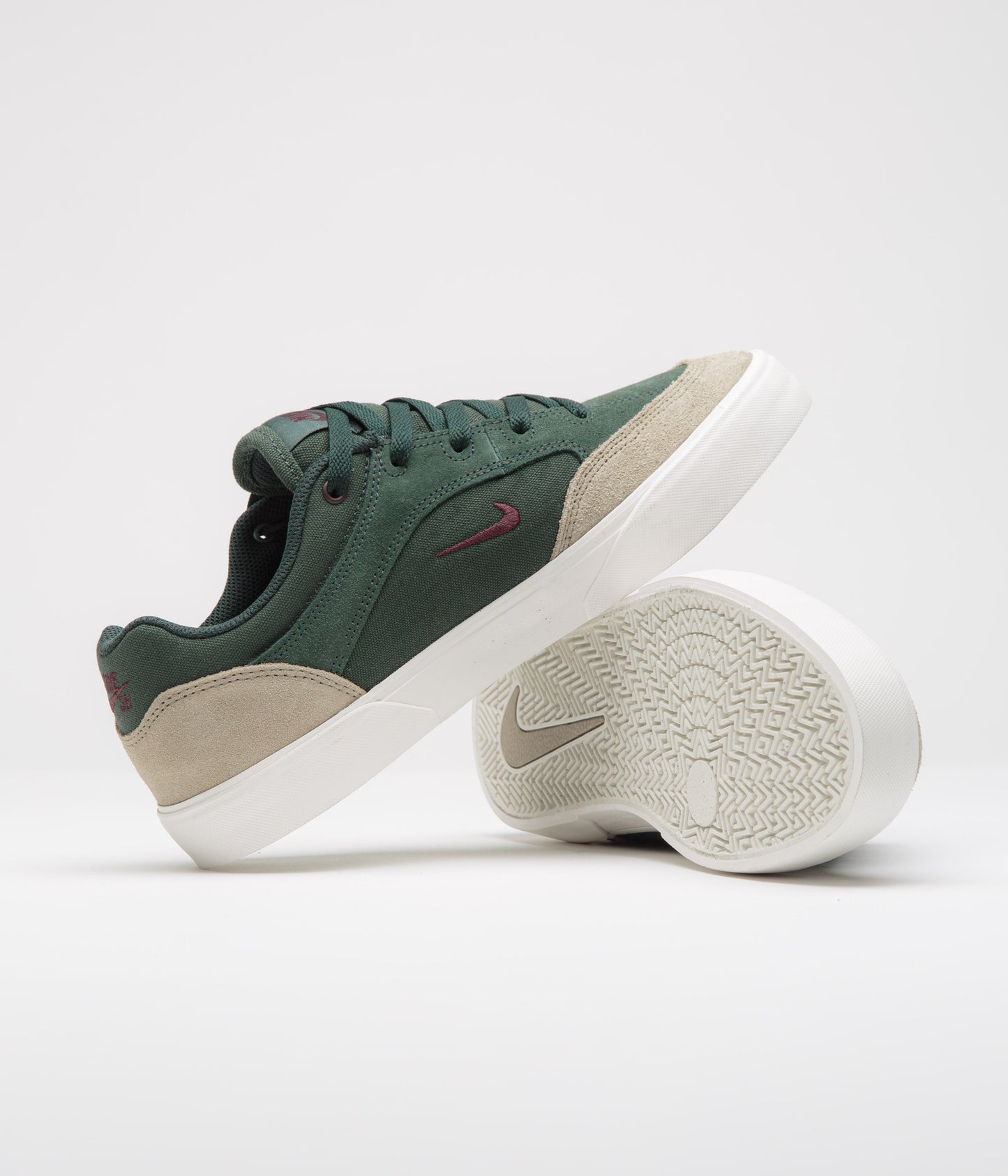 Nike SB Malor Shoes - Seaweed / Burgundy Crush - Khaki - Phantom