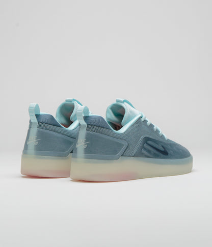 Nike SB Nyjah 4 Shoes - Glacier Blue / Black - Smokey Blue - Sail