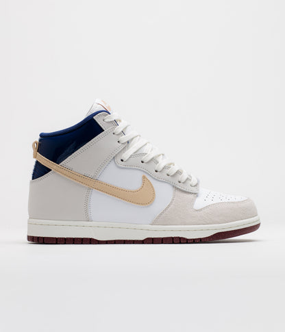 Nike SB x Beyond Dunk High Pro Shoes - White / Ivory - Sand Dune - Blue Void
