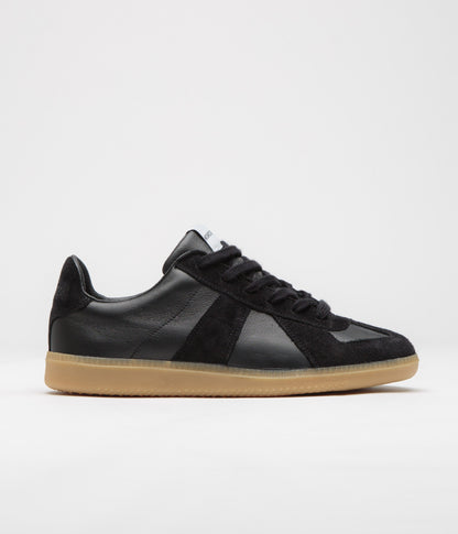 Novesta All Leather German Army Trainer Shoes - Black / Transparent