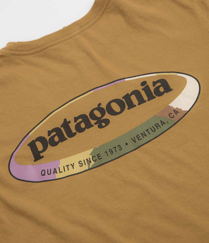 Patagonia 95 Oval Logo T-Shirt - Bobcat Brown: Sunshine