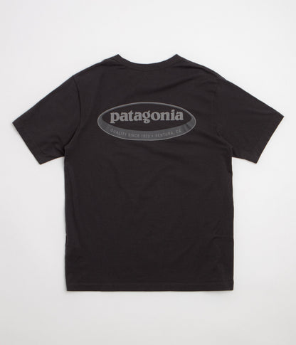Patagonia 95 Oval Logo T-Shirt - Ink Black