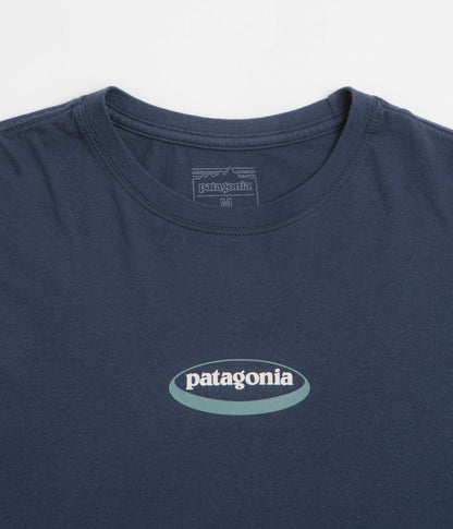 Patagonia 95 Oval Logo T-Shirt - New Navy: Kaleido
