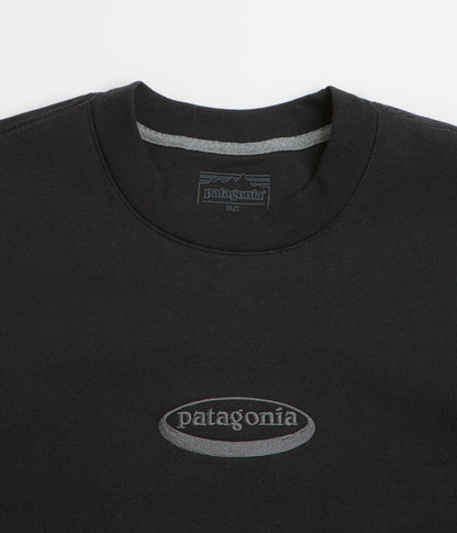 Patagonia 95 Oval Logo Uprisal Crewneck Sweatshirt - Black