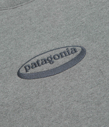 Patagonia 95 Oval Logo Uprisal Crewneck Sweatshirt - Gravel Heather