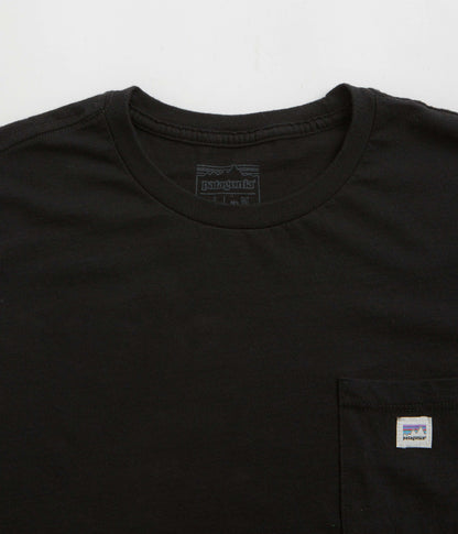 Patagonia Shop Sticker Pocket Responsibili-Tee T-Shirt - Black