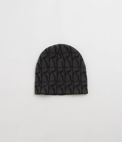 Poetic Collective Logo Pattern Skull Beanie - Black