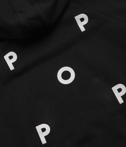 Pop Trading Company Logo Hoodie - Black / White