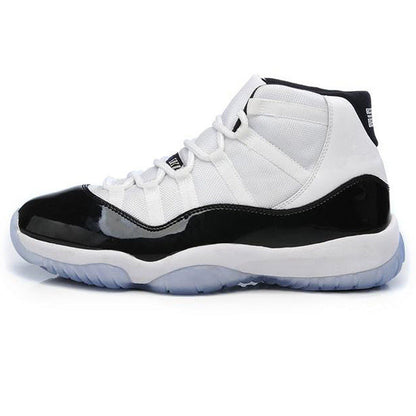 Nike AIR JORDAN 11 CONCORD GS Aj11 women's basketball shoes, white&black, shock absorption non-slip  wear-resistant  378038 107