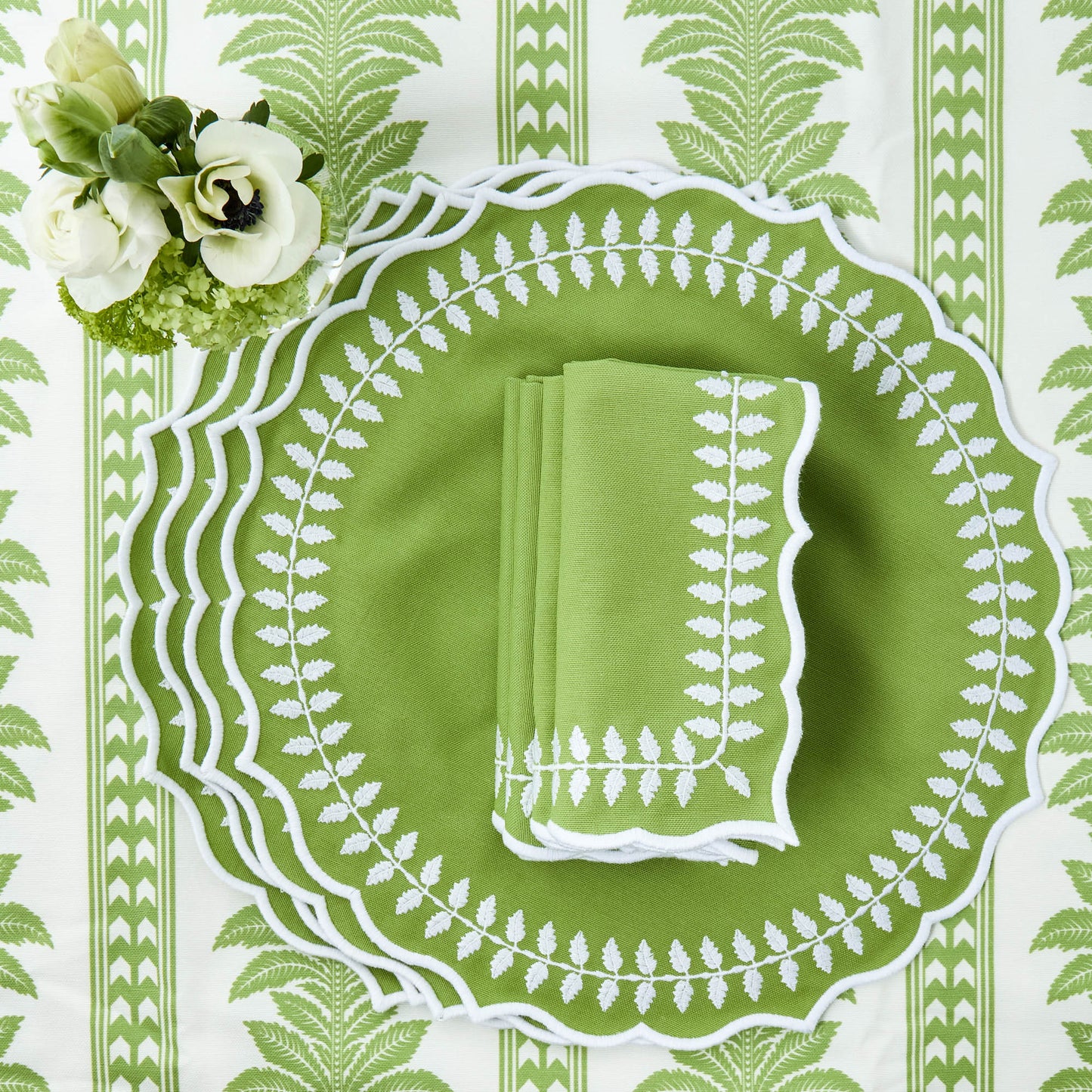 Green Laurel Placemats (Set of 4)