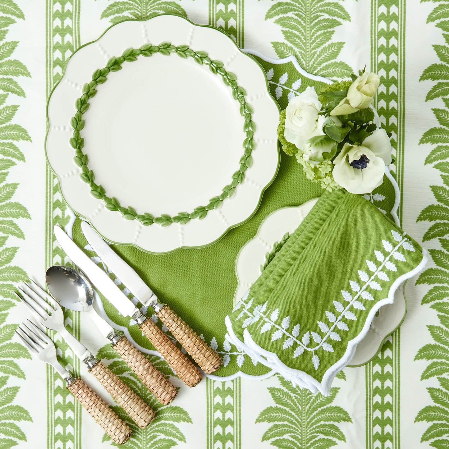 Green Laurel Placemats (Set of 4)