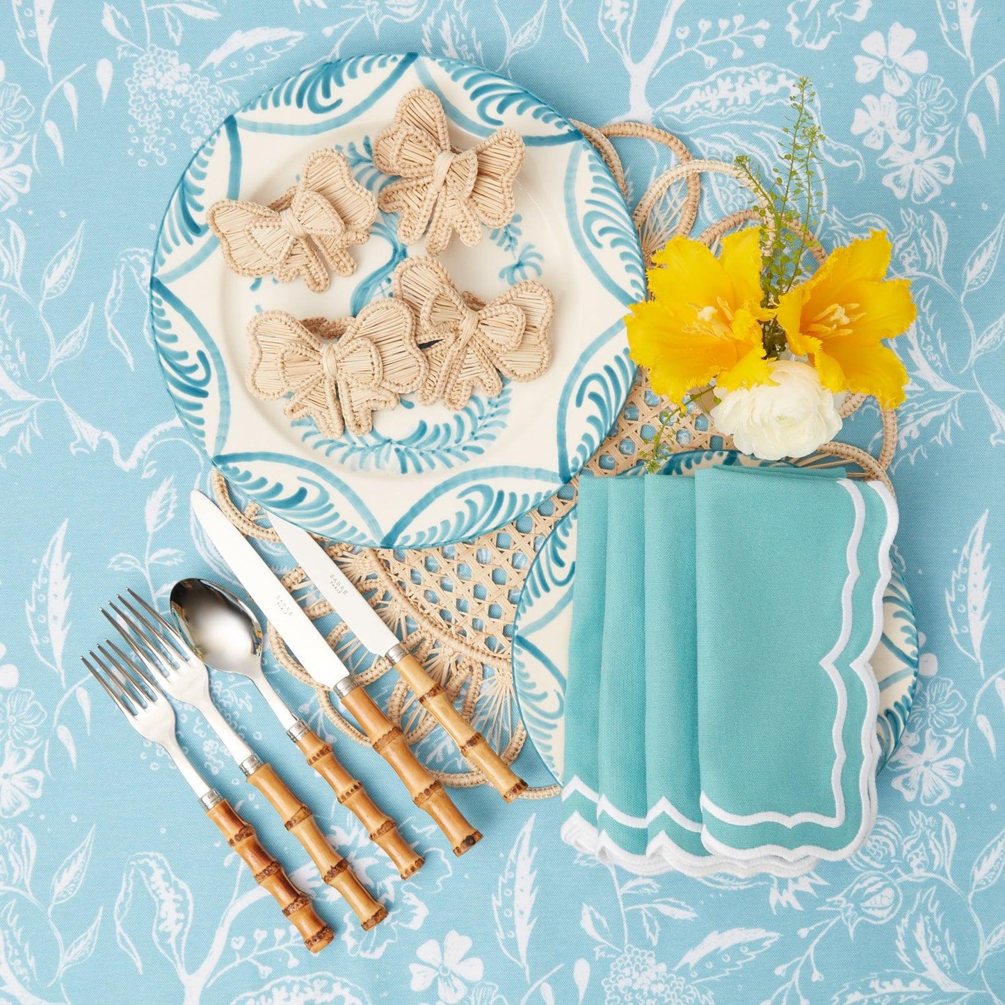 Wicker Napkin Bows (Set of 4)