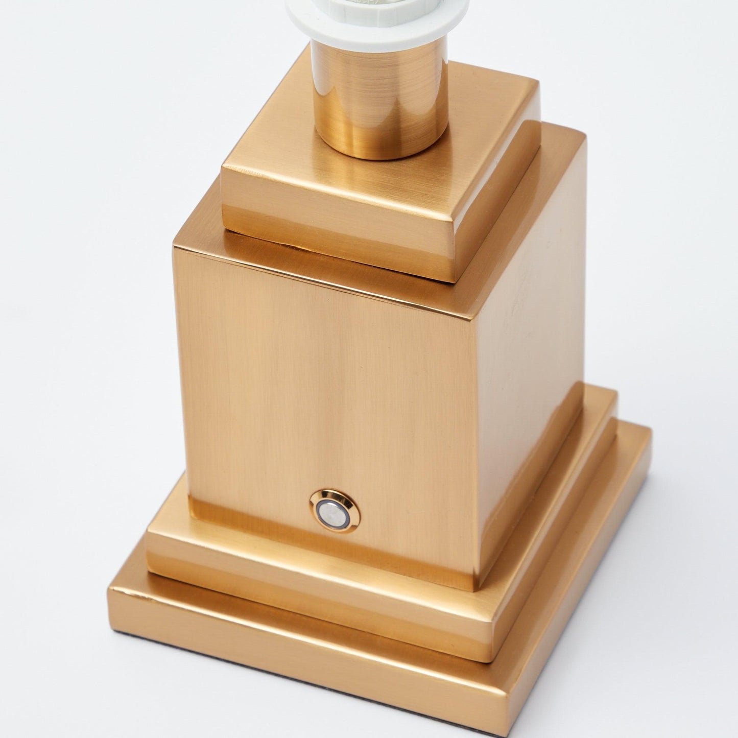 Square Rechargeable Lamp with Putty Ikat Shade (18cm)