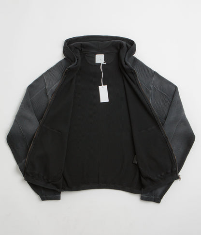 ROA Bee Sun Faded Zip Up Hoodie - Black