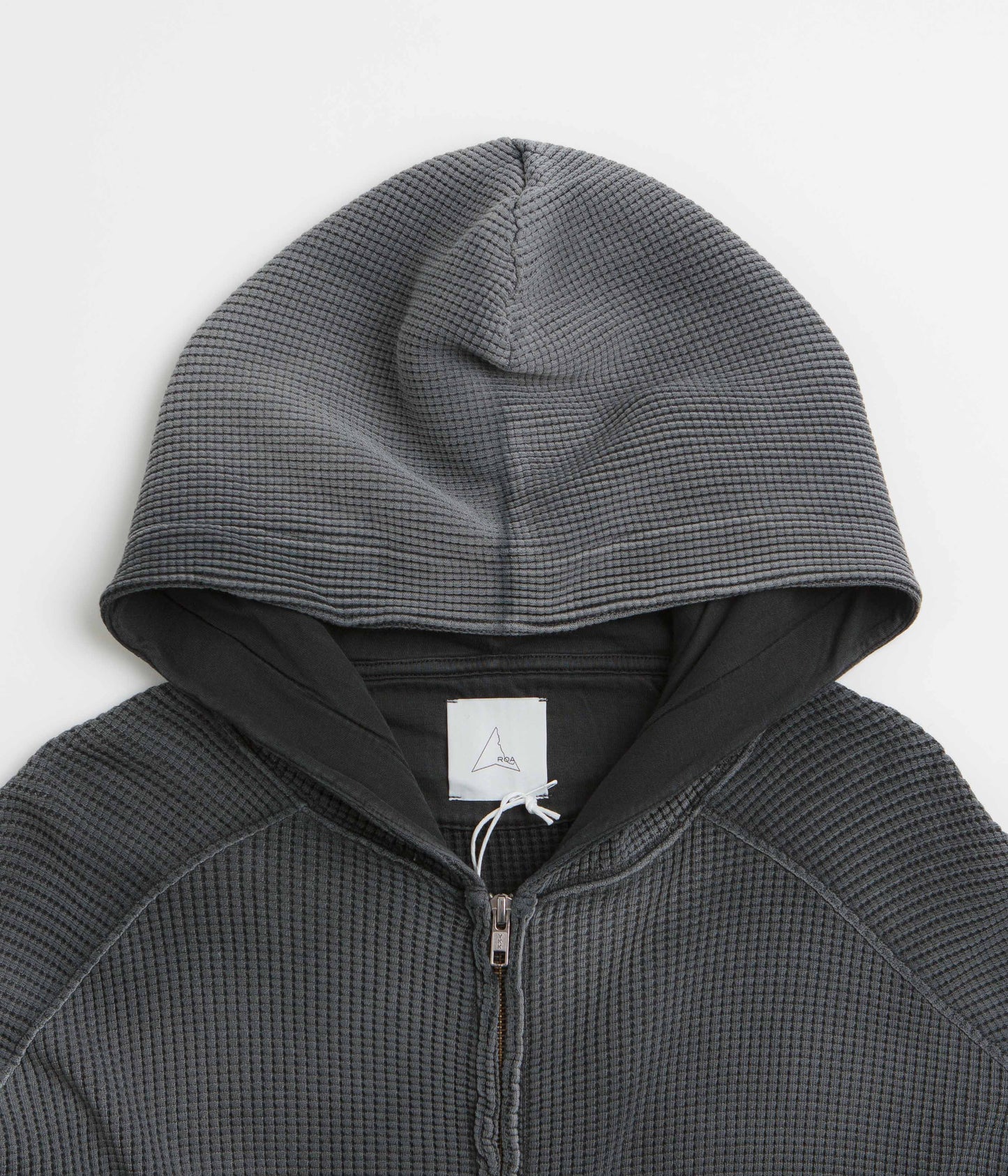 ROA Bee Sun Faded Zip Up Hoodie - Black