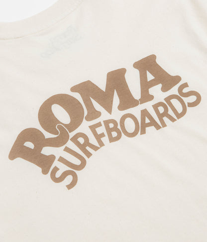 Roma Surfboards T-Shirt - Raw / Brown