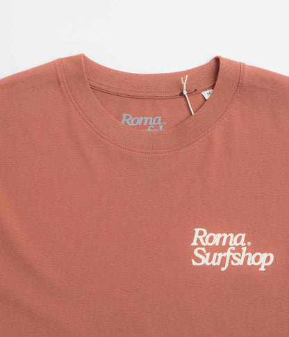 Roma Surfshop T-Shirt - Brick / Cream