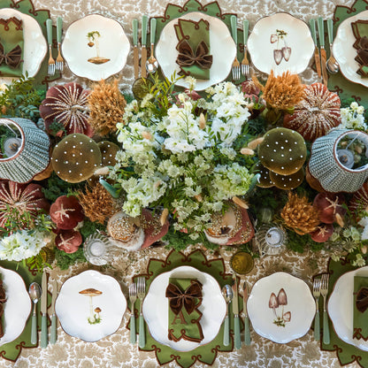 Forest Green & Brown Angelina Placemats & Napkins (Set of 4)
