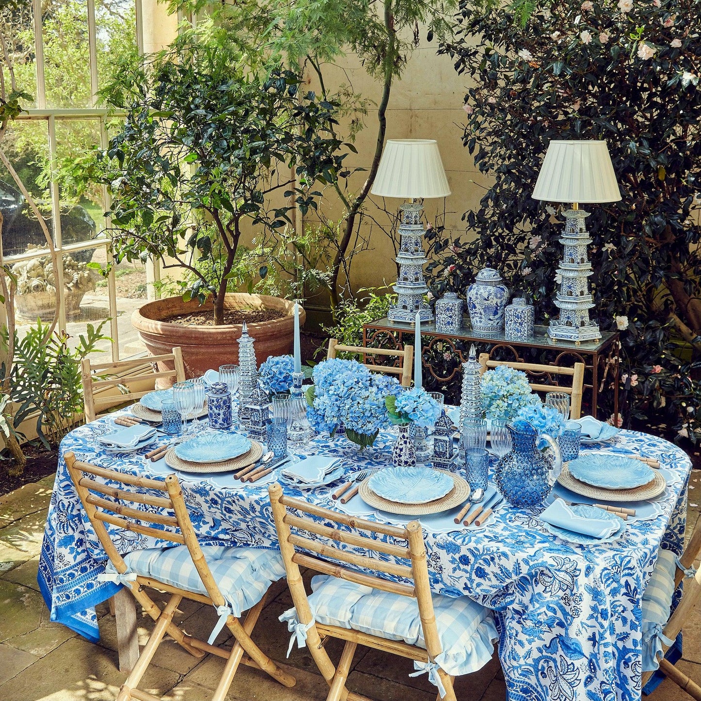 Serena Cornflower Blue Napkins (Set of 4)