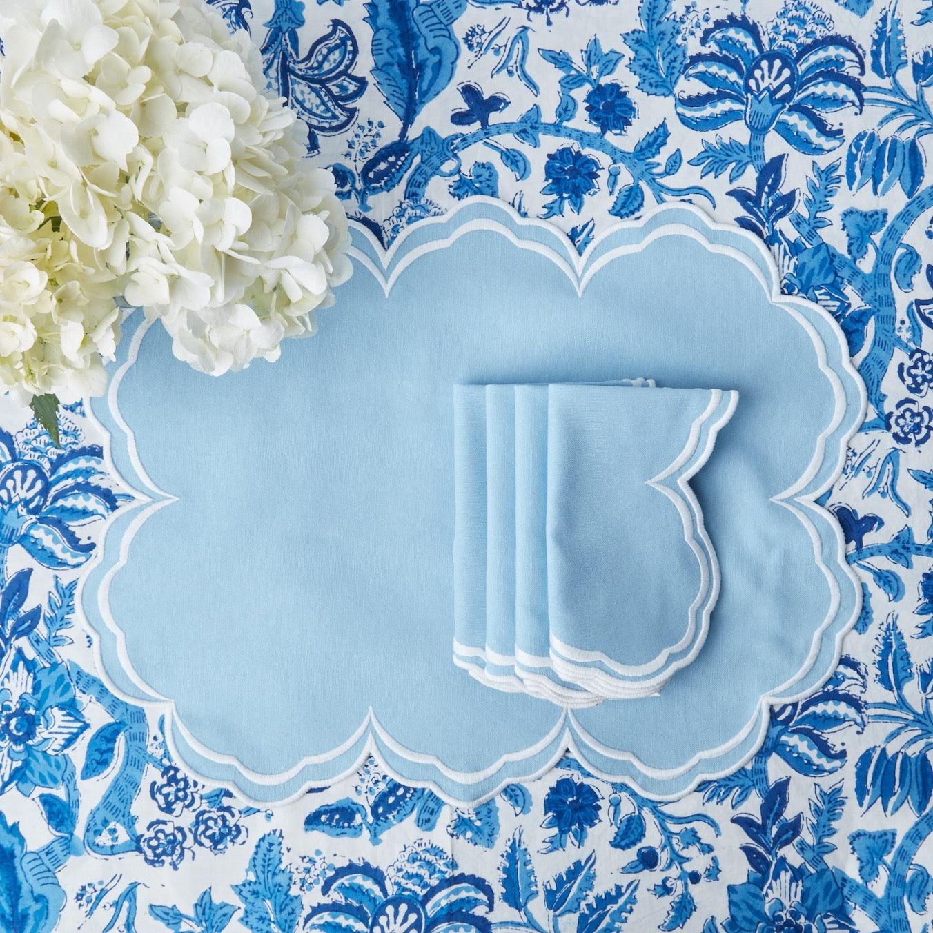 Serena Cornflower Blue Napkins (Set of 4)