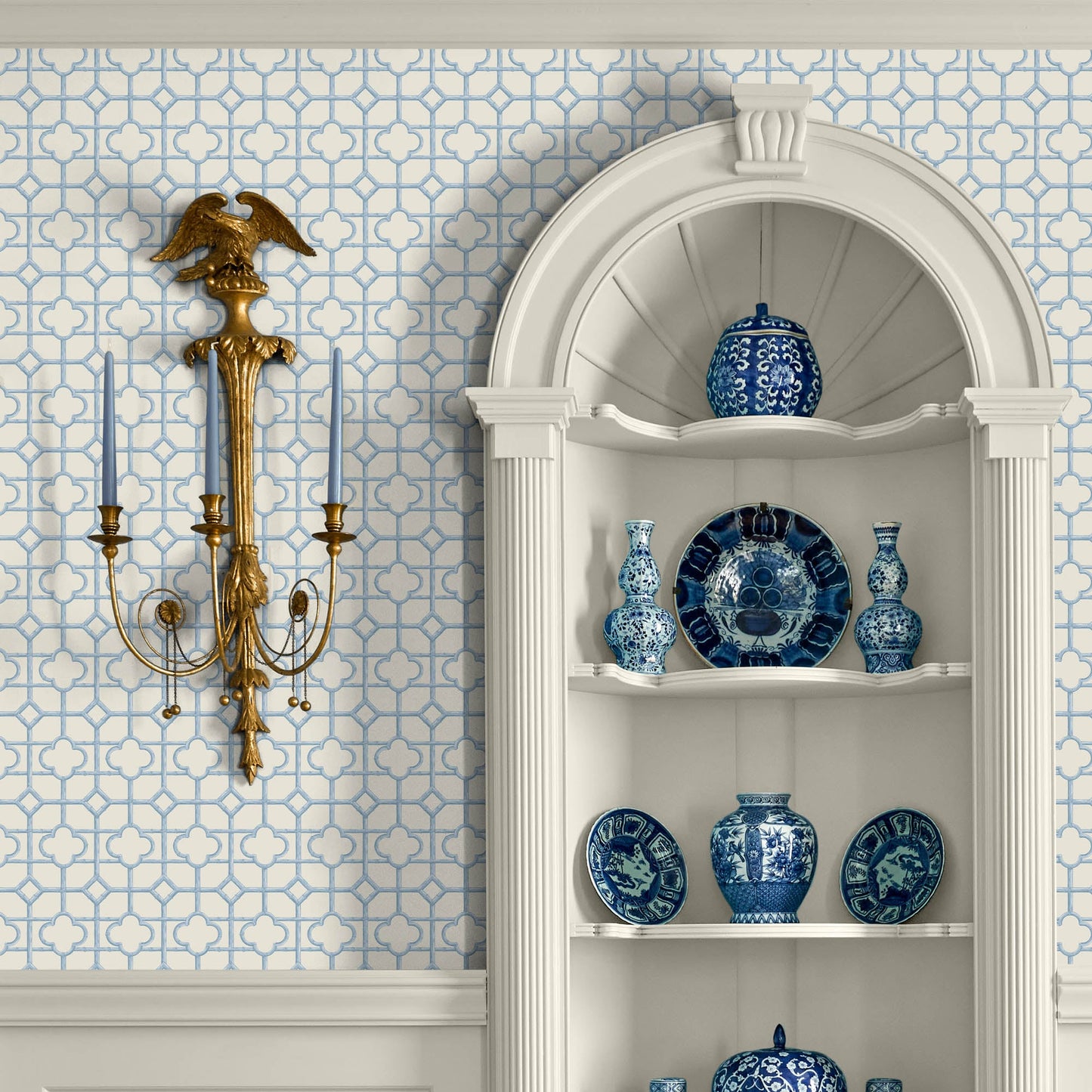 Blue Shaded Bamboo Wallpaper