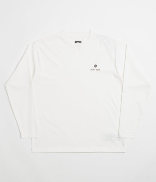 Snow Peak NSD Logo Long Sleeve T-Shirt - Off White