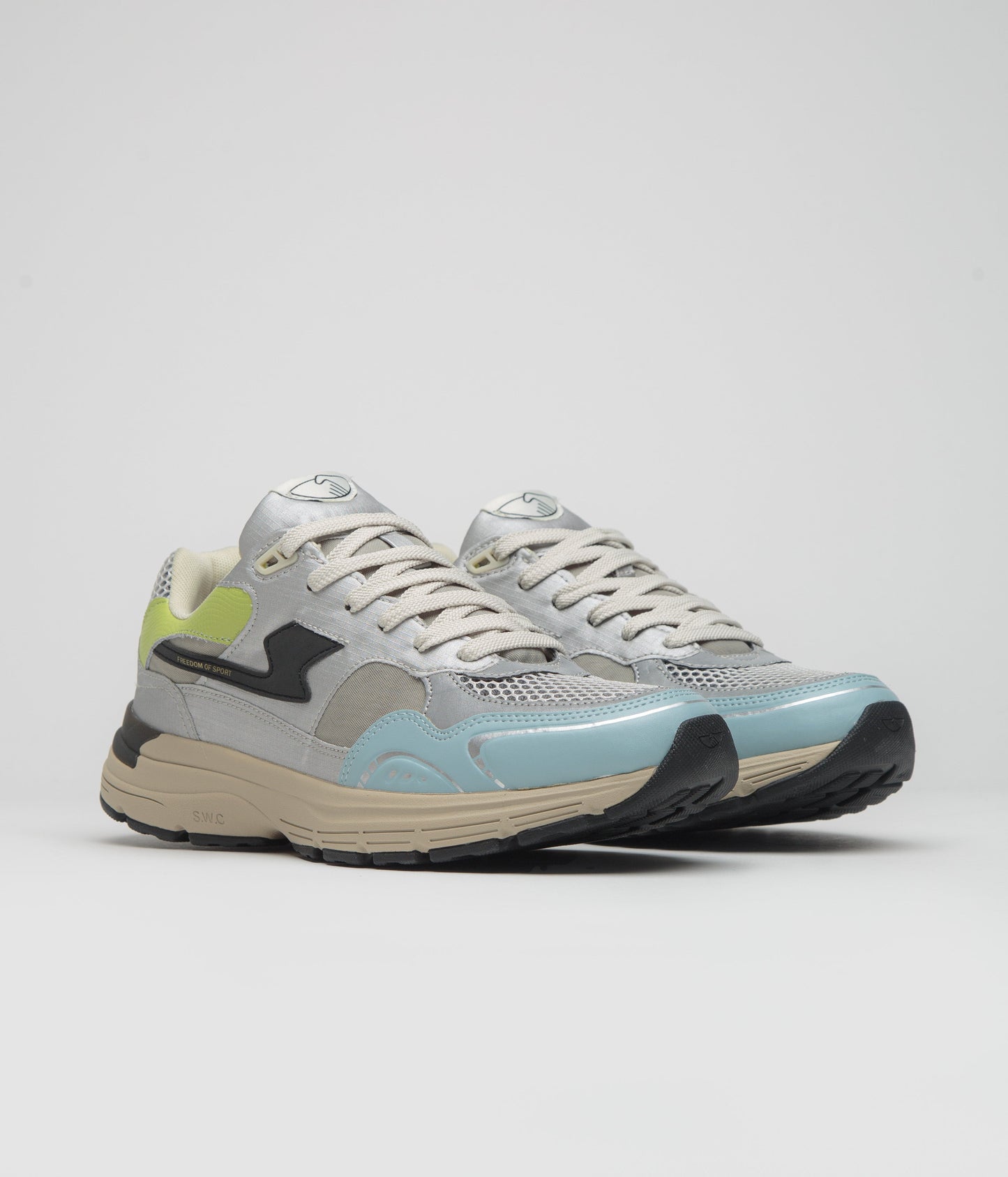 Stepney Workers Club Amiel S-Strike Tech Mix Shoes - Silver / Blue