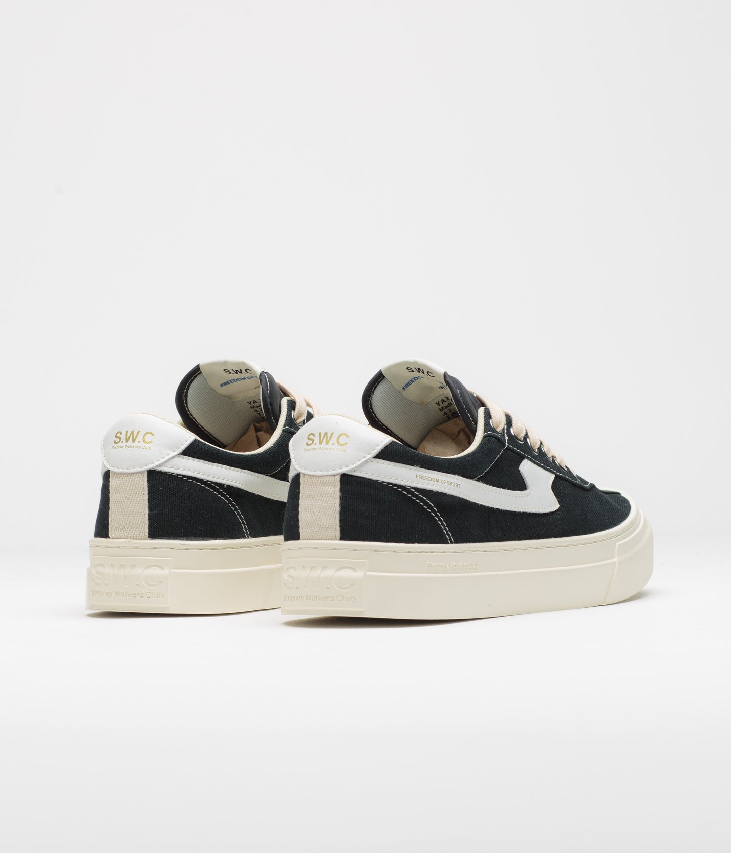 Stepney Workers Club Dellow Canvas S-Strike Cup Shoes - Black / White