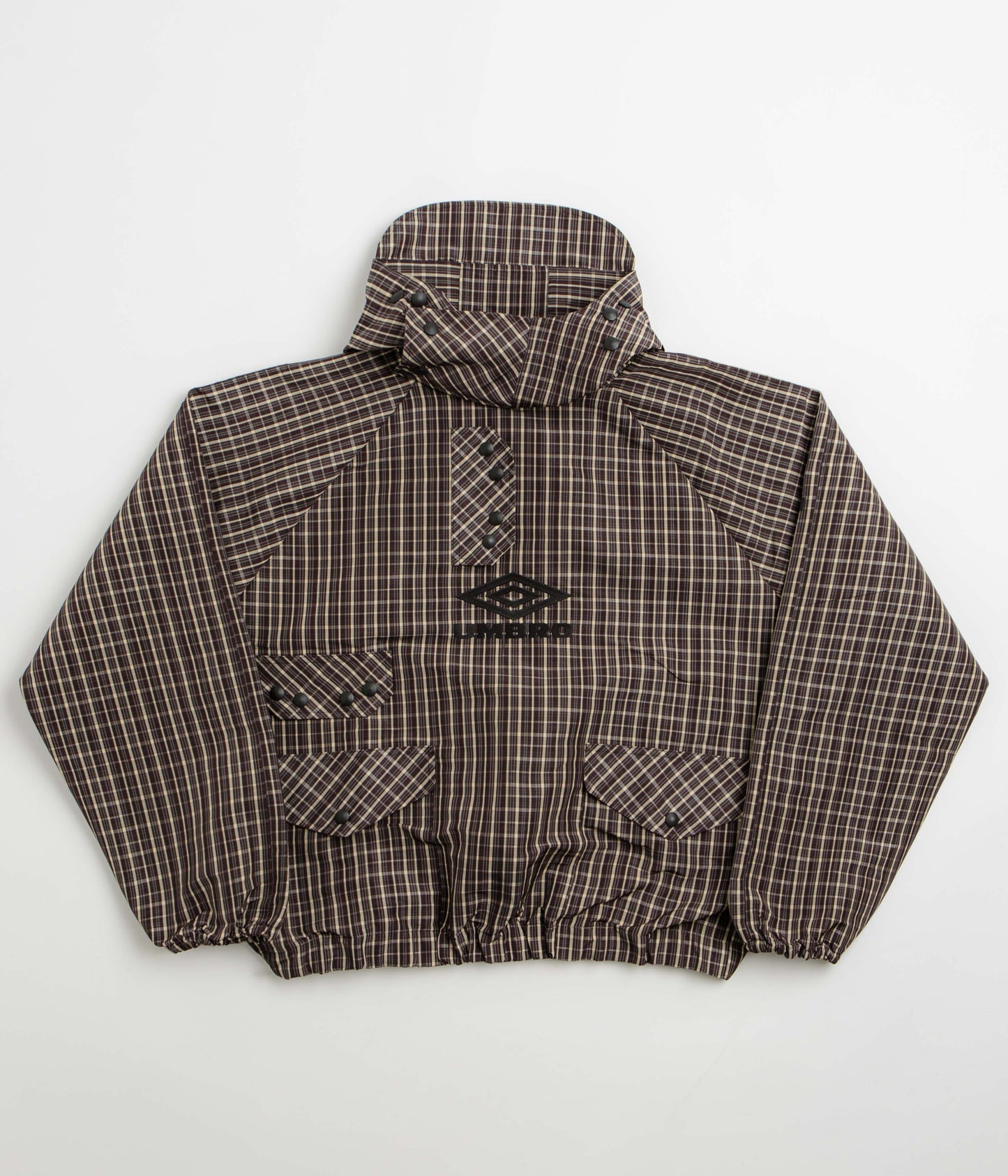 Umbro Check Smock Anorak - Beige / Dark Brown