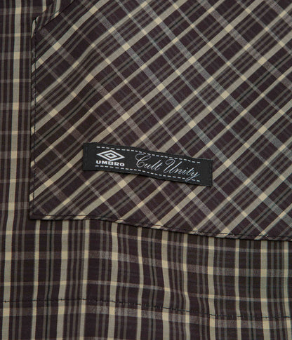 Umbro Checked Masked Anorak - Beige / Dark Brown