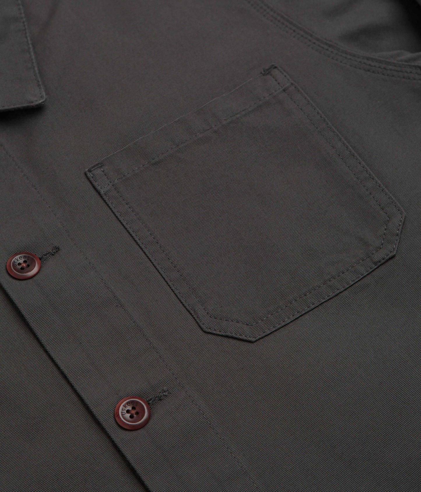 Uskees 3001 Buttoned Overshirt - Charcoal