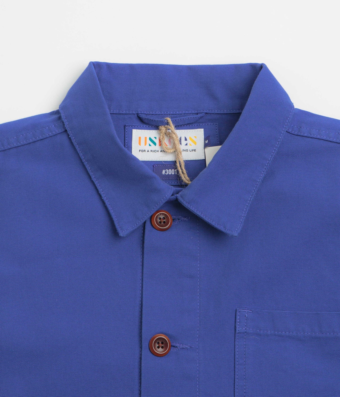 Uskees 3001 Buttoned Overshirt - Ultra Blue